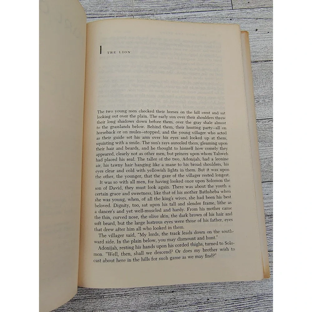 Solomon And Sheba Jay Williams 1959 Book Club Edition HCDJ Gold‎ Lion Cover